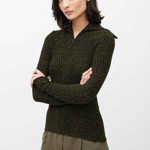Beaufille Bernini Chevron Half Zip Top